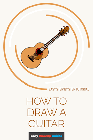 In the large circle, draw straight lines from the central guide line to the points where the large and small circles overlap. How To Draw A Guitar In A Few Easy Steps Easy Drawing Guides