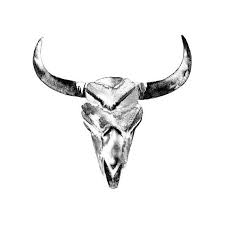 Black And White Bull Black White Bull Skull Watercolor Art Print By Snoogsandwilde Bull Skulls Bull Skull Tattoos Bull Artwork