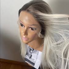 💫24” BLONDE OMBRÉ NATURAL STRAIGHT LACE FRONT WIG
