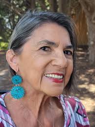 Double tiered turquoise pinecone patchwork earrings