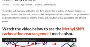 Methyl Shift Carbocation Rearrangement Tutorial And Video Shows You The Criteria For A Methyl Shift Wh Organic Chemistry Reactions Organic Chemistry Chemistry