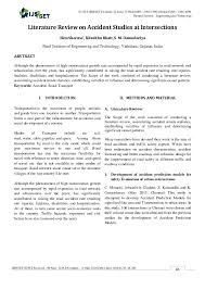 The literature review performs a number of important functions: Pdf Literature Review On Accident Studies At Intersections International Journal Of Scientific Research In Science Engineering And Technology Ijsrset Academia Edu