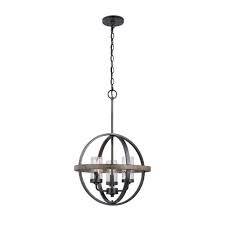Patriot Lighting Elegant Home Brooklyn Natural Iron And Distressed Faux Wood 3 Light Pendant 3 Light Pendant Elegant Homes Faux Wood