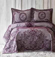 Karaca Home Espino Koyu Bordo Cift Kisilik Yatak Ortusu Seti Alkapida Com