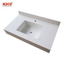 Extremely durable and available in the full versital colour range they are perfect to suit both domestic and hospitality bathroom settings. China Hotel Products Custom Made Man Artificial Acrylic Solid Surface Bathroom Vanity Tops China Kitchen Top Bathroom Vanity Top