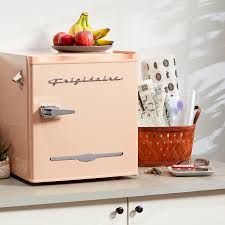 Frigidaire 1 6 Cu Ft Retro Mini Fridge With Side Bottle Opener Coral Walmart Com Mini Fridge Mini Fridges Retro Fridge