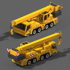 Voxel Crane Truck Truck Cranes Trucks Truck Flatbeds