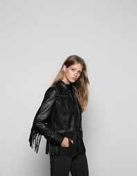 Jack Bershka Kunstleer Met Franjes Jassen En Jacks Bershka Netherlands Leather Jacket Jackets Fashion