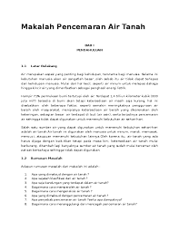 Artikel kelas vii ini akan membahas tentang berbagai macam penyebab dan dampak pencemaran udara di lingkungan sekitar. Doc Makalah Pencemaran Air Mahesa Nugraha Academia Edu