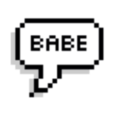 Babe Speech Bubble We Heart It Text Balloon Text Bubble Speech Bubble