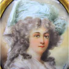 Miniature Portrait of a Woman Hand Painted