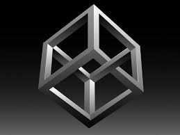 Impossible Cube Optical Illusion Drawing Art Optical Escher Art