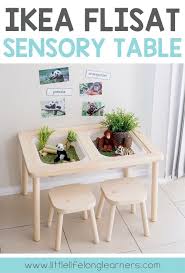 Ikea Flisat Sensory Table Sensory Play Tub Ideas For Toddlers And Preschoolers Play Ideas For The Ea Sensory Table Montessori Playroom Sand And Water Table