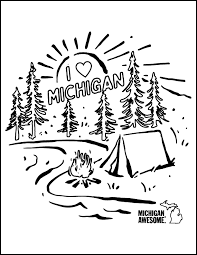 Some peninsula coloring may be available for free. Michigan Coloring Pages Michigan Awesome