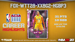 Get the locker codes app with agenda tracker! Nba 2k21 Locker Codes On Twitter Rick Fox Career Highlights Lockercode Fox Dropped 31 Points And 10 Rebounds Against The Raptors On March 31 1998 In A W Use This Code