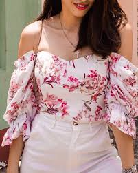 Floral Off Shoulder Top Forever New Women S Fashion Tops Sleeveless On Carousell