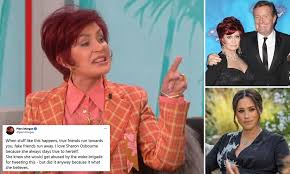 Sharon appeared on her cbs talk show on wednesday and spoke of her reasons for defending piers after he quit good morning britain amid meghan markle controversy. 0s2hgqwmqwr6um