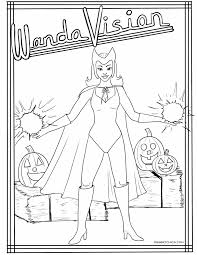 Coloring is a great way to spend quality time with your child or anyone and it is fun. Download And Print These Wandavision Coloring Pages Desert Chica