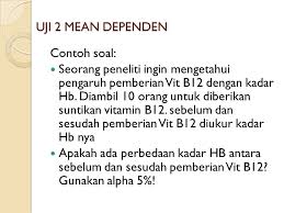 Pengujian Hipotesis Mean 2 Sampel Dependen Paired Ppt Download