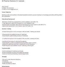 B Pharmacy Resume Format For Freshers Resume Format For Freshers Resume Format Cover Letter For Resume