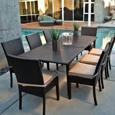 Vallejo All Weather Wicker Extension Dining Set Outdoor Wicker Dining Sets At Hayneedle Outdoor Tables And Chairs Patio Dining Furniture Outdoor Dining Set