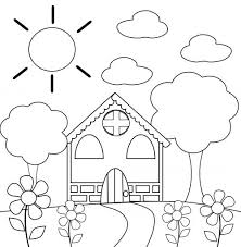 Coloring pages for kids printable christmas tree85b8. Preschool Coloring Page House Kidspressmagazine Com Spring Coloring Pages Coloring Pages For Boys Spring Coloring Sheets