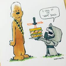 Calvin and hobbes by bill watterson for october 16, 2019. Disney Illustrator Combines Star Wars And Calvin Hobbes For Adorable Results Artfido