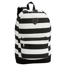 Black And White Striped Backpack Purse The Emily Meritt Black White Stripe Backpack Black And White Backpacks Striped Backpack Chic Backpack