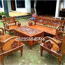 30 kursi ruang tamu minimalis sofa kayu jati beserta harga kursi ruang tamu minimalis sofa kayu jati beserta harganya meja 2 jutaan mewah model modern di bawah 1 juta terbaru. Satu Set Meja Kursi Tamu Ukir Jepara Kayu Jati Tua Meja Kursi Ruang Tamu Ukir Full Free Ongkir Shopee Indonesia