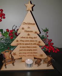 Personalize any greeting card for no additional cost! Christmas In Heaven Tree And Chair Personalised Wooden It Be Nice