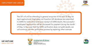 The department of employment and labour is the department of the south african government responsible for matters related to employment, inc. Uif May Covid19 Department Of Employment And Labour Facebook