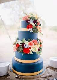 Navy Wedding Cake Wedding Cake Navy Succulent Wedding Cakes Tiered Wedding Cake