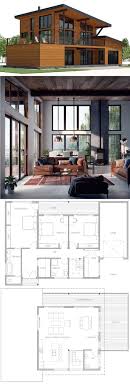 House Plan Built Into A Slope Hill So That Bottom Story Is Only Visible From The Back Architecture House House Plans House Layouts