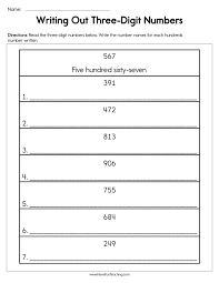 writing out three digit numbers worksheet have fun teaching three digit numbers number words worksheets writing numbers