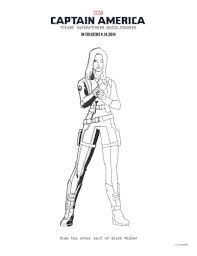 Natasha romanoff as the black widow character was trained from a very young age to master a very specific set of skills in a russian facility called the red room. Printable Captain America The Winter Soldier Black Widow Coloring Page Mama Likes This