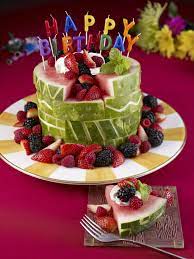 The recipe also includes protein powder, so that's. Watermelon Board Birthday Cake Healthy Birthday Cakes Birthday Cake Alternatives Fruit Birthday Cake
