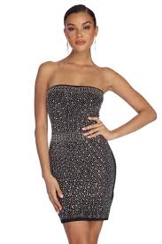 Cocktail Birthday Party Dresses For Adults Haley Jewel Queen Black Embellished Mini Dress Taffeta Party Dress Women Club Dresses Fashion Clothes Women