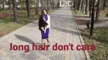 The best gifs are on giphy. Long Hair Don T Care Gifs Tenor