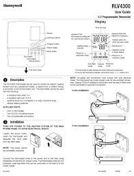 For example, if trane has a 24v line coming off in green, and the new thermostat has the 24v line in red. Honeywell Rlv4300 User Manual Pdf Download Manualslib