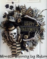 By now you already know that, whatever you are looking for, you're sure to find it on aliexpress. Primitive Halloween Skeleton Black Tan Deco Mesh Wreath Etsy Primitive Halloween Halloween Decorations Halloween Wreath
