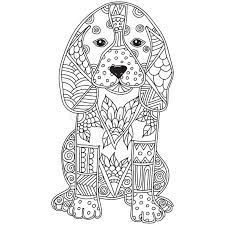 Animal coloring pdf pages for your colouring book. Dog Adult Antistress Or Children Coloring Page Stock Vector Illustration Of Black Silhouette 72196568