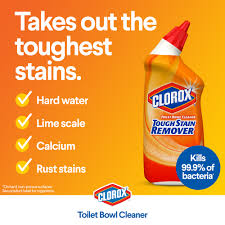 Clorox Toilet Bowl Cleaner Tough Stain Remover Without Bleach 24 Oz 2 Pack