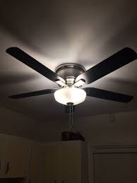 Integrated led brushed nickel ceiling fan with light and remote control. Hampton Bay Holly Springs Low Profile 52 In Led Indoor Brushed Nickel Ceiling Fan With Light Kit 57289 The Home Depot Ceiling Fan With Light Ceiling Fan Brushed Nickel Ceiling Fan
