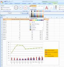 Excel Chart Fill Color Below Line Excel Apply A Shape Style