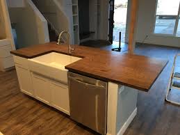 Butcher block countertops will run you only $20 to $60 per square foot in supplies. Custom Made Butcher Block Countertop By Connectedcreations Wood Metal Works Custommade Com