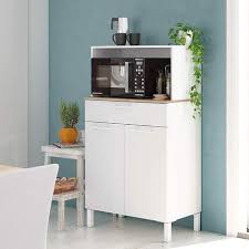 Meubles line vous propose un large choix de cuisines complètes laquée, en bois ou avec moulures. Meuble De Cuisine 72x40x126 Cm Blanc Mat Et Roble Canadien Blanc Artik Et Roble Canadian Fo0f9920a