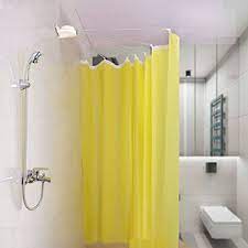 The best shower curtain rod can be used in various places of house, such as bathroom. Baoyouni Curved Shower Curtain Rod Suction Cups L Shape Bathroom Curtain Rod Bar Telescopic Rod Metal Corner Shower Rod Amazon De Home Kitchen