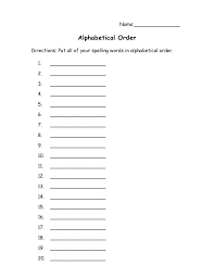 You can easily put lists like countries or states in alphabetical order. Alphabetical Order Homework Alphabetical Order Homework