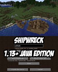 If you're playing ssp, the app is able to fetch the seed from your savegame. 1 13 Java Seed With Shipwreck Treasure Map Ravine And Stronghold All At The Game Spawn Seed Gnilwob Minecraft Blueprints Minecraft Ships Minecraft Pictures
