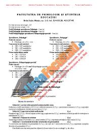 Tematica cerută la examenul de admitere la facultatea de ştiinţe politice este cea prevăzută de programa şcolară aprobată prin ordinul ministrului. Listafacultati Ro Subiecte Admitere Universitatea Bucuresti Psihologie 2002